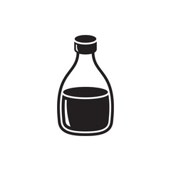 bottle icon in trendy flat design 