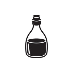 bottle icon in trendy flat design 