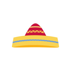 Mexican hat flat style icon vector design