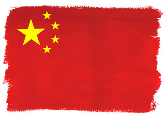 flag, China, symbol, nationality, country, travel, planet, yellow, red, color, isolated, wall, spots, stripes, modern, abstract, graphics, paint, Board, plaster, material, brush, scenic, oil, acrylic,