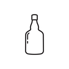 bottle icon in trendy flat design 