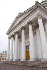 Fototapeta premium Katedra w Helsinkach (kościół św. Mikołaja), szczegóły, Helsinki, Finlandia