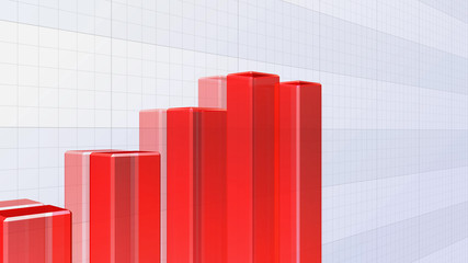 Business Economy Data Graph Chart Bar Growth Success 3D illustration background
