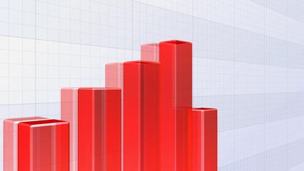 Business Economy Data Graph Chart Bar Growth Success 3D illustration background