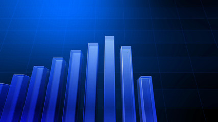 Business Economy Data Graph Chart Bar Growth Success 3D illustration background