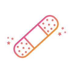 Isolated adhesive bandage gradient style icon vector design