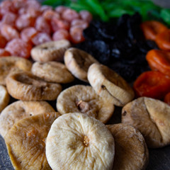 bright, fresh and sweet dried fruits and candied fruits