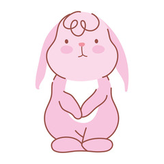 happy easter cute little rabbit cartoon season animal