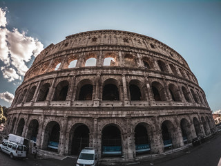 Fototapeta na wymiar Exterior Roman Coliseum, Italy. 