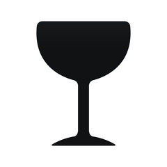 alcohol glass icon. simple black flat vector stock image eps10. isolated on white background