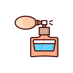 Perfume Vector Filled Outline Icon style illustration.
