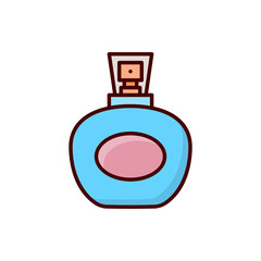 Scent Bottle Vector Filled Outline Icon style illustration.