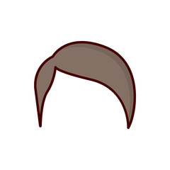 Wig Vector Vector Filled Outline Icon style illustration.