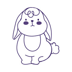 happy easter cute little rabbit cartoon season animal