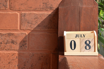 July 8, Empty Vintage background.