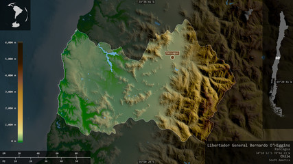 Libertador General Bernardo O'Higgins, Chile - composition. Physical