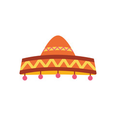 Mexican hat flat style icon vector design