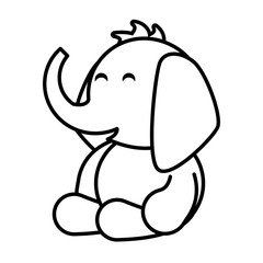 elephant on white background, baby toys