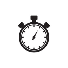 stopwatch icon in trendy flat style