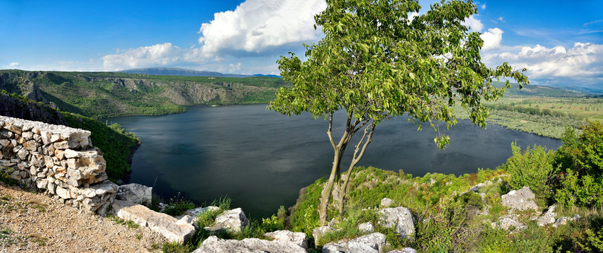 Lake called Prolosko blato in the continental part of south croatia. This part is special for limestone soil which results in many small lakes that appear every year on this territory.