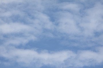 Fluffy White Clouds In A Blue Sky