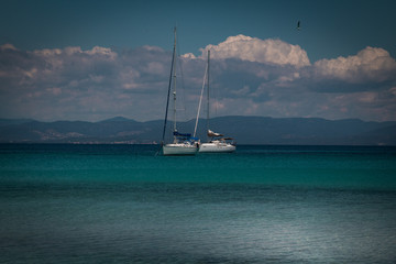 Fototapeta premium Yacht porquerolles