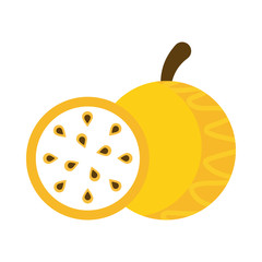 fresh and delicious pitahaya on white background