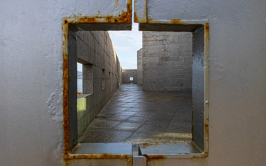 old door in wall