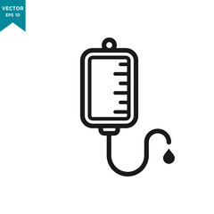 infuse icon in trendy flat style, blood bag icon, iv bag,intravenous bag 