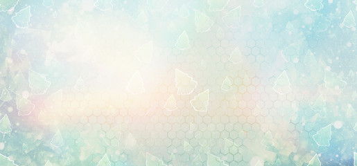 creative hexagons fir tree winter design 3d-illustration