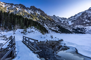 Stunning Morskie Oko mountain lake in Poland © shaiith