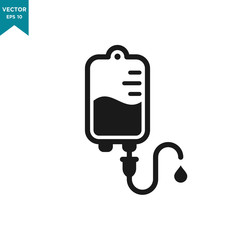 infuse icon in trendy flat style, blood bag icon, iv bag,intravenous bag 