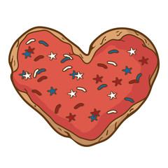 Vector illustration of bright cookie