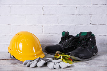 A protective helmet is necessary on any construction site.