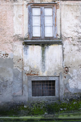 crumbling and abandoned windows
