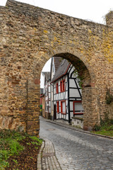 Fototapeta na wymiar Archway of the historic city wall in Bad Muenstereifel