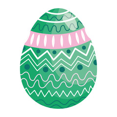happy easter egg geometric decoration season icon