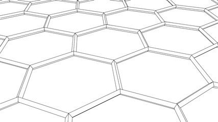 Abstract background design with hexagons, vector illustration