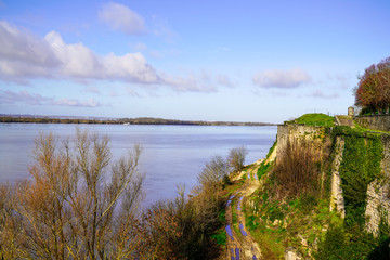 garonne gironde river view from Blaye Citadel UNESCO city in France