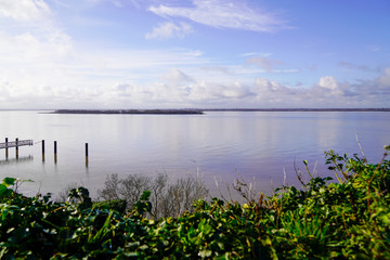 Blaye garonne and dordogne rivieres come together in gironde fleuve France