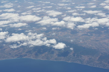 clouds over mountains