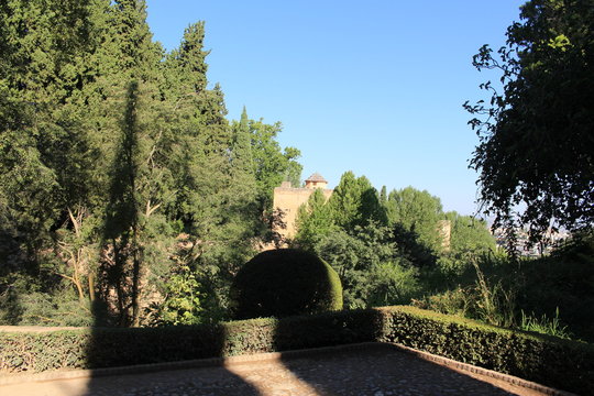 Alhambra Palace And Fortress Complex In Granada, Andalusia, Spain.