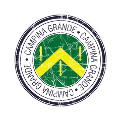 City of Campina Grande, Brazil vector stamp