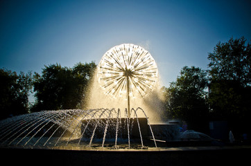 Beautiful and original fountains in the environment.