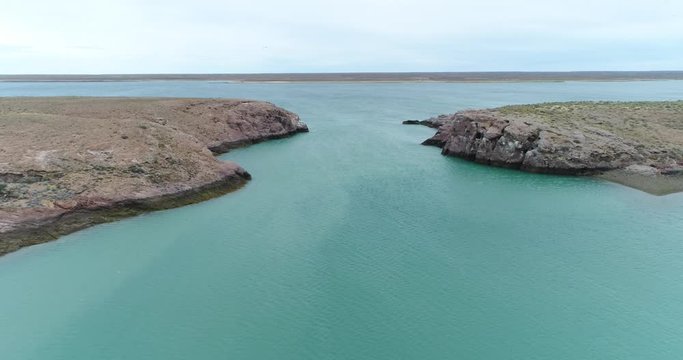 aerial views ria in Puerto Deseado