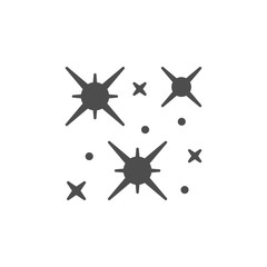 Sparkling and twinkling glyph icon