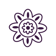 Isolated flower line style icon vector design