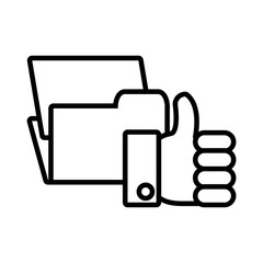 Fototapeta premium folder with file sheet in white background