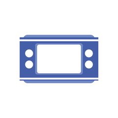 Isolated videogame portable console control line style icon vector design