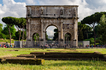 Fototapeta na wymiar Ancient Roman Forum in Rome Italy